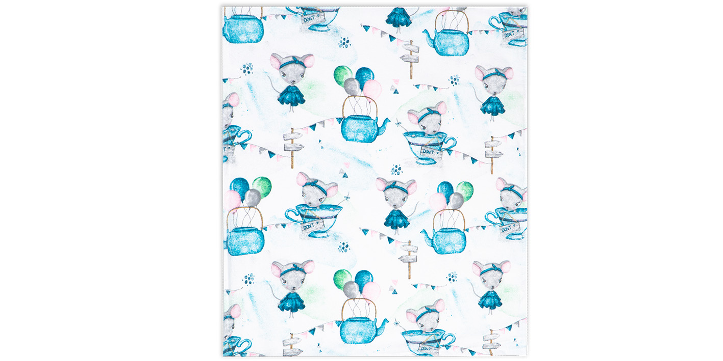 Pieluchocerata flanelowa myszka balony